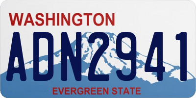 WA license plate ADN2941