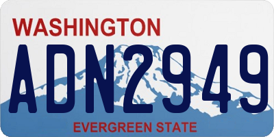 WA license plate ADN2949