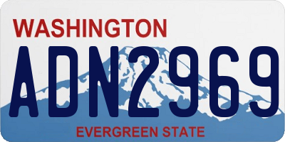 WA license plate ADN2969