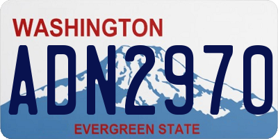 WA license plate ADN2970
