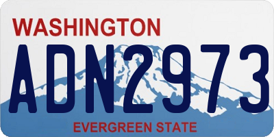 WA license plate ADN2973