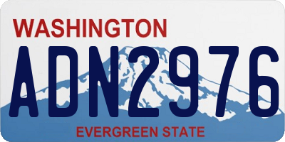 WA license plate ADN2976