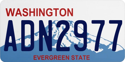 WA license plate ADN2977