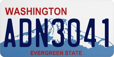 WA license plate ADN3041