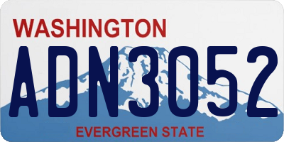 WA license plate ADN3052