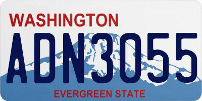 WA license plate ADN3055