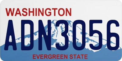 WA license plate ADN3056
