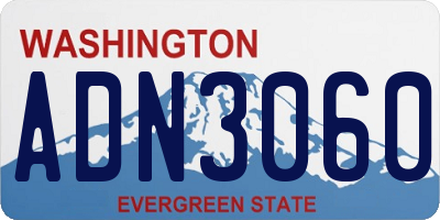 WA license plate ADN3060