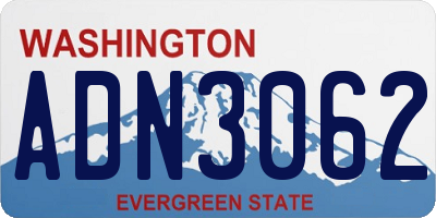 WA license plate ADN3062