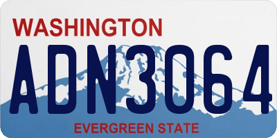 WA license plate ADN3064
