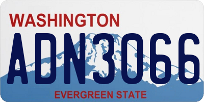 WA license plate ADN3066