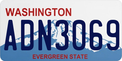 WA license plate ADN3069