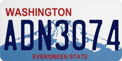 WA license plate ADN3074