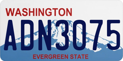 WA license plate ADN3075