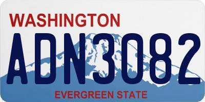 WA license plate ADN3082