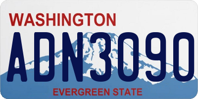 WA license plate ADN3090