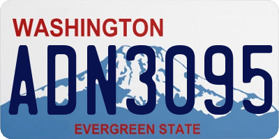 WA license plate ADN3095