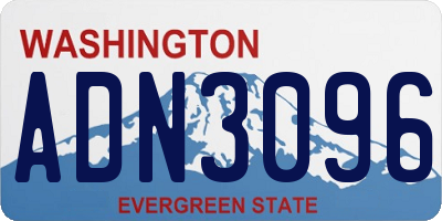 WA license plate ADN3096