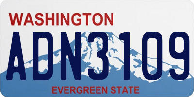 WA license plate ADN3109