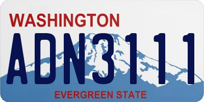 WA license plate ADN3111