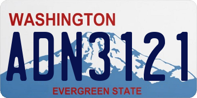 WA license plate ADN3121