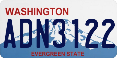 WA license plate ADN3122