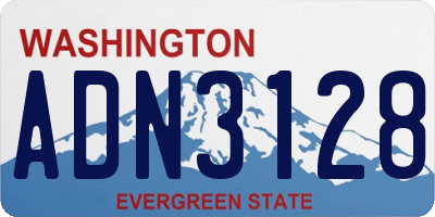 WA license plate ADN3128