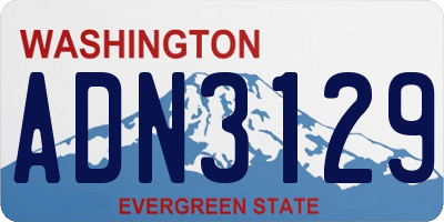 WA license plate ADN3129