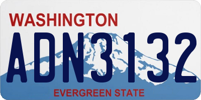 WA license plate ADN3132