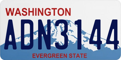 WA license plate ADN3144