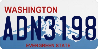 WA license plate ADN3198