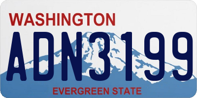 WA license plate ADN3199