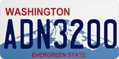 WA license plate ADN3200