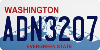 WA license plate ADN3207