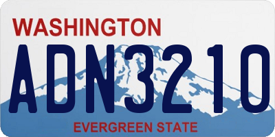 WA license plate ADN3210