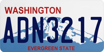 WA license plate ADN3217