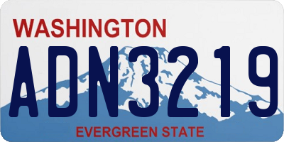 WA license plate ADN3219