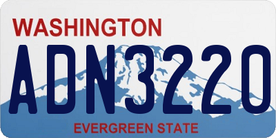 WA license plate ADN3220