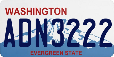 WA license plate ADN3222