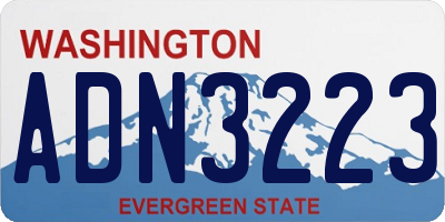 WA license plate ADN3223