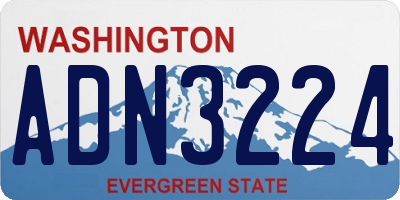 WA license plate ADN3224