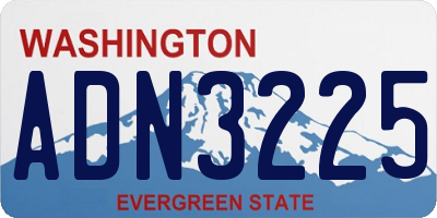 WA license plate ADN3225