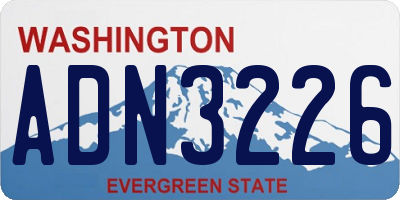WA license plate ADN3226
