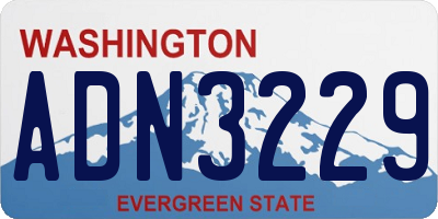 WA license plate ADN3229