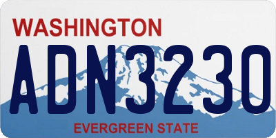 WA license plate ADN3230