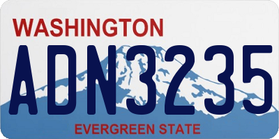 WA license plate ADN3235
