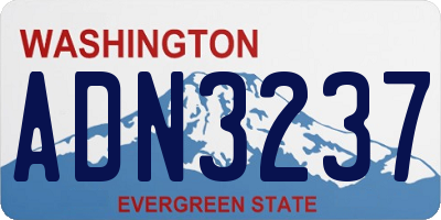WA license plate ADN3237