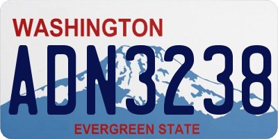 WA license plate ADN3238