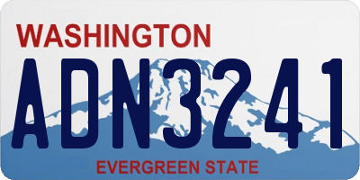 WA license plate ADN3241