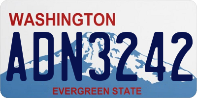 WA license plate ADN3242